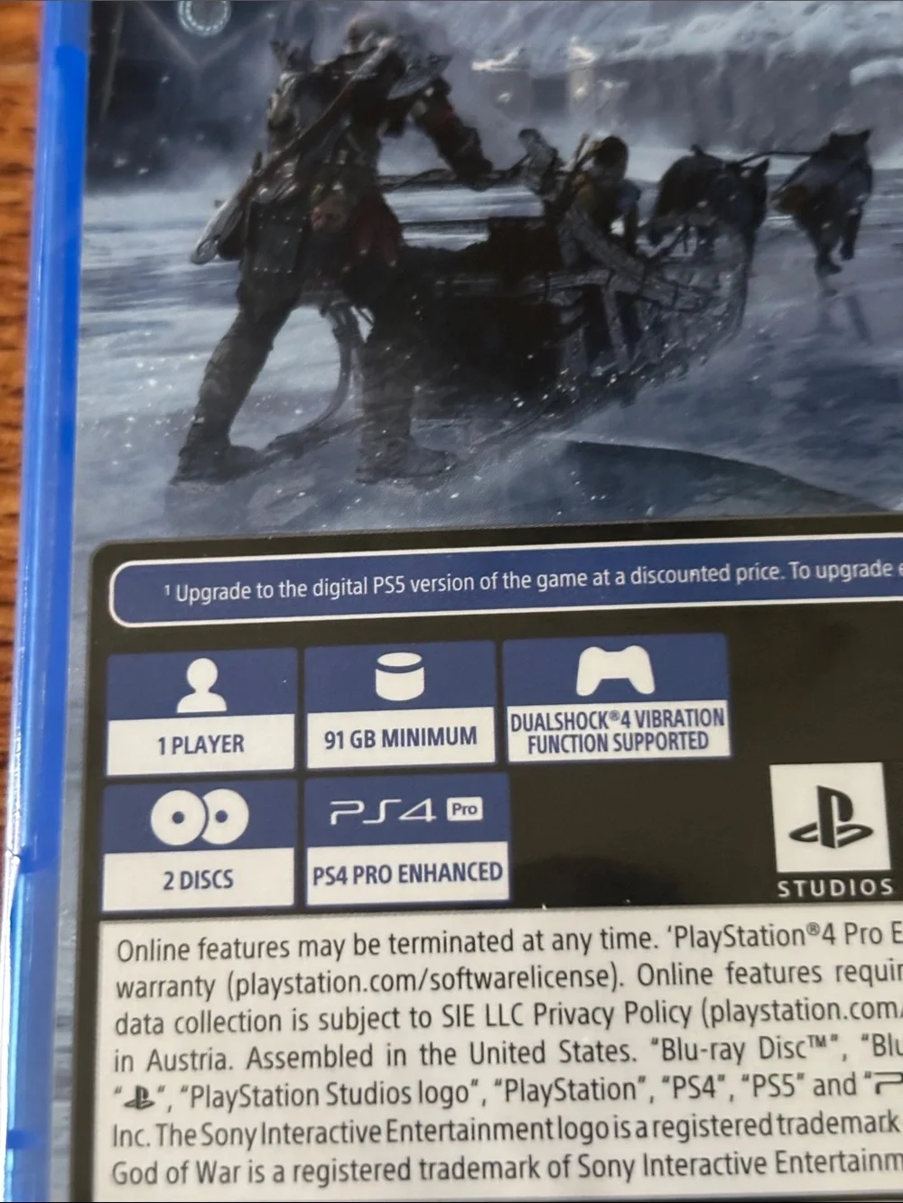 Sony PS4 God of War Ragnarök - Blue Packaging